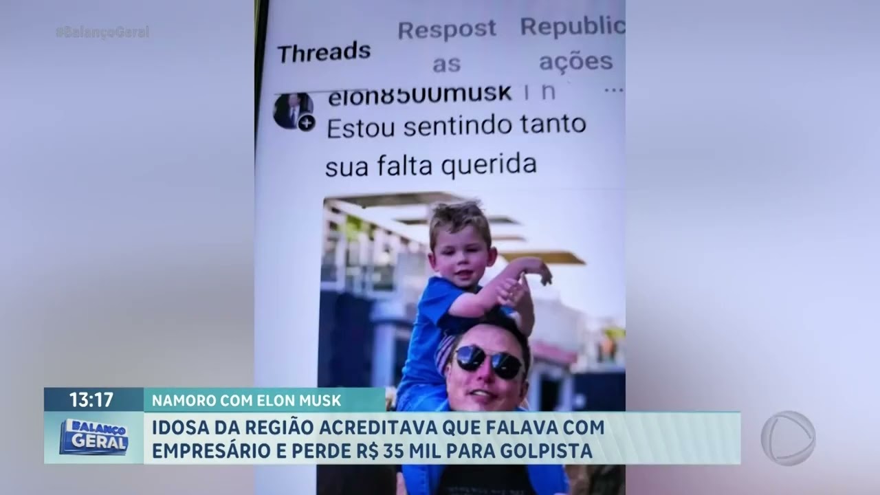 Idosa se apaixona por falso Elon Musk e perde R$35 mil