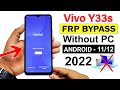 Vivo Y33s Bypass Google Account | Android 11 (Without PC)