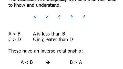 Algebra: Inequalities - I