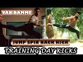 Jump Spin Back Kick Tutorial | Van Damme Version | Training Day