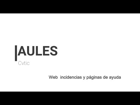 AULES - Web incidencias y ayuda