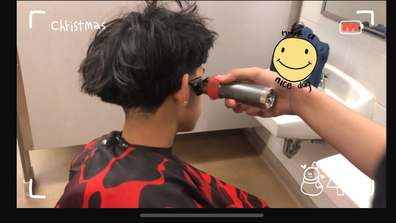 Getting the Edgar cut in school bathroom
