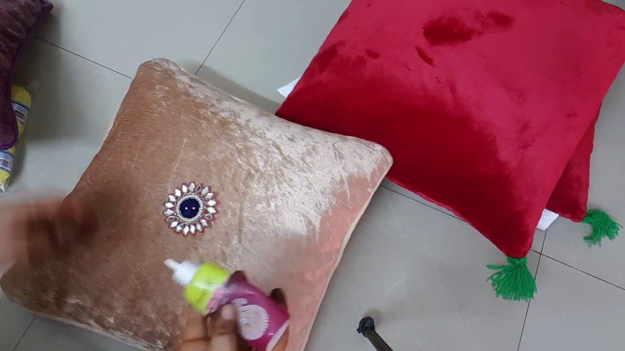 reuse old cushion covers DIY cusions diwali decoration budget friendly decoration YouTube