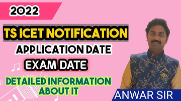 TS ICET 2022 Official notification | tsicet2022 / iq academy
