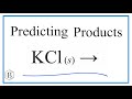 Decomposition of Potassium Chloride