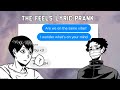 kageyama confesses to sakusa | 'the feels' haikyuu lyric prank | requested