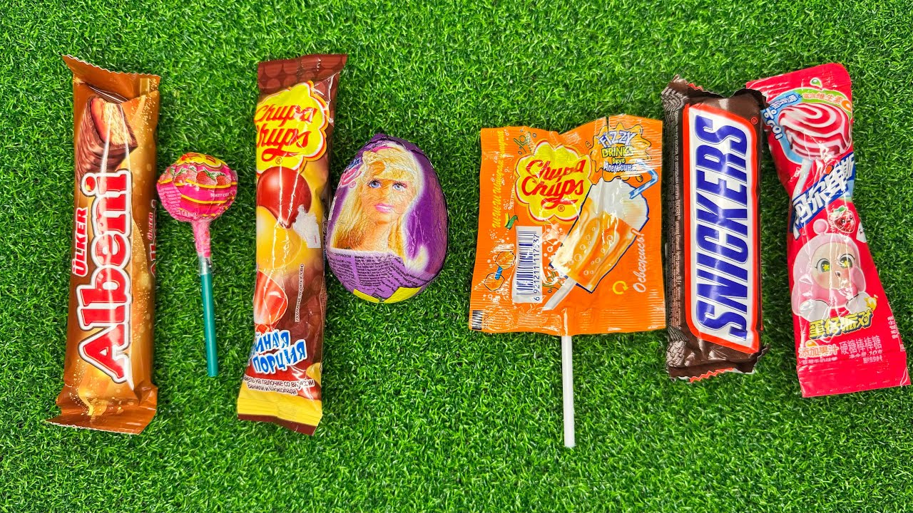 ASMR Most Popular Candys / Coffee Milk /Colorful / Rainbow lollipop candy / unpacking Chocolate