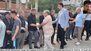 Erbaa Mi̇mar Şehi̇r Mezarliği Gazeteci̇ Şaban Konyar Cenaze Merasi̇mi̇ Mezarlikta Tazi̇ye 07 Eylül 2026