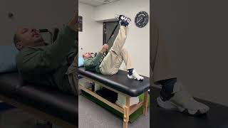 Supine Hamstring stretch with strap