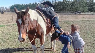Kids Help Each Other Up on the Horse  | BEST Animal Videos