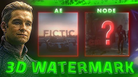 AE like 3D Text watermark in node video tutorial (Part 1)