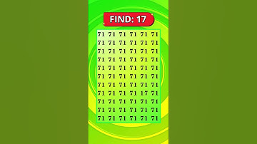 🔎 Can You Spot 17 Hidden Among Only 71s? | Hard Focus Challenge Quiz #shorts