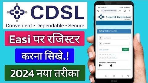 How To Register On CDSL Easi Portal!! CDSL Account Kaise Banaye!! How To Create Account In CDSL!!