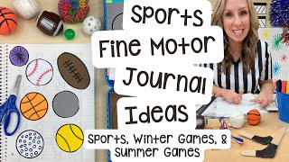 Sports Fine Motor Journal Ideas for Preschool, Pre-K, & Kindergarten