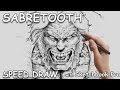 Speed Draw of Sabretooth using Sketchbook Pro and the Mirror tool