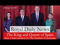 The king and queen of spain host a lavish gala luncheon at the royal palace  plus more royalnews