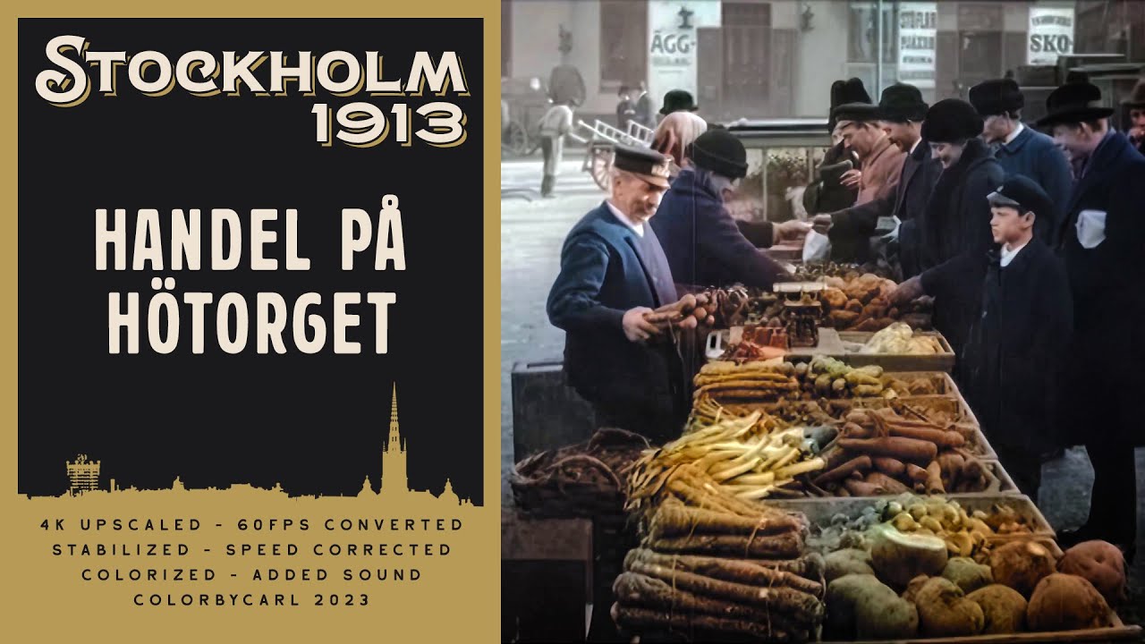 Handel på Hötorget (1913) - Remastered 4K 60fps