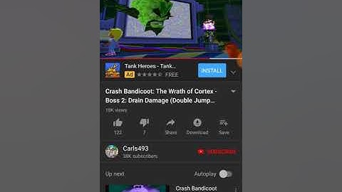 crash badicoot: the wrath of cortex - boss 2: drain damage (double jump get!) (reaction) by Carls293