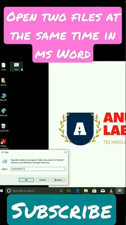 Open two files at the same time in MS Word command #shorts # ...