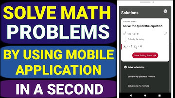 Solve Math Problems with Mobile App || PhotoMath App