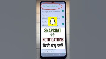 How to turn off snapchat notification | Snapchat notification band kaise