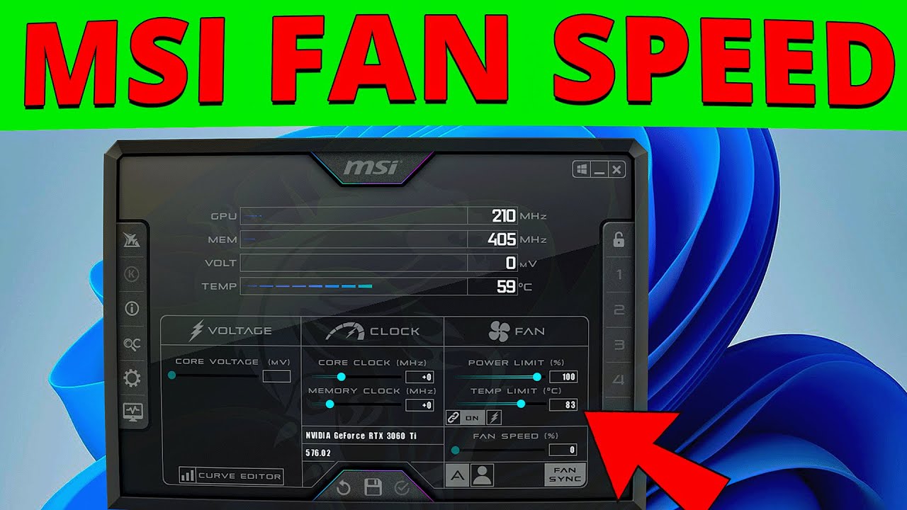How To Change Fan Speed ANY Graphics Card (MSI Afterburner) - YouTube
