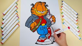 Garfield | #shorts  #satisfyingvideo  #coloringvideo