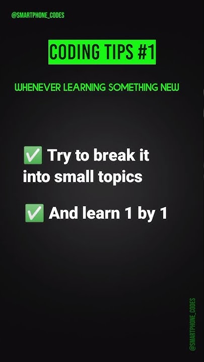 Coding tips for beginners || Trick to learn anything faster and forever ...