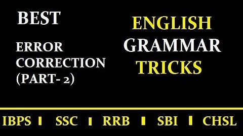 English error correction tricks in bengali part 2