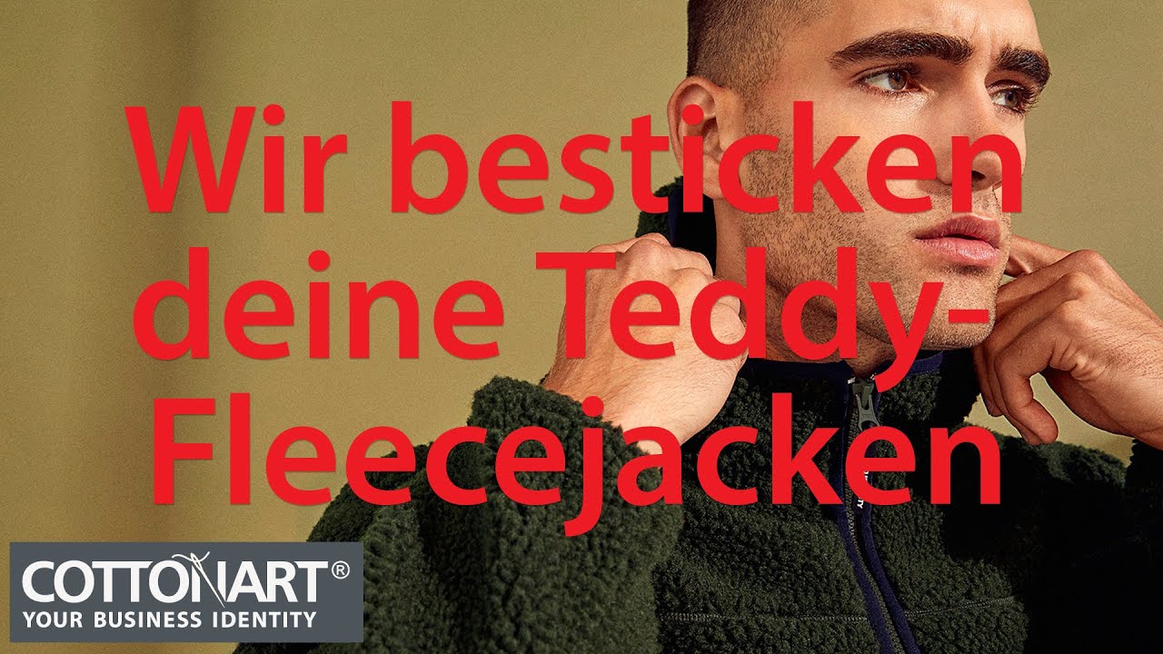 Weiche Teddyfleece-Jacke individuell besticken lassen. Have teddy fleece jacket custom embroidery.