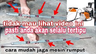 CARA YANG BENAR  MENAMBAH MINYAK PELUMAS PADA STIK MESIN RUMPUT