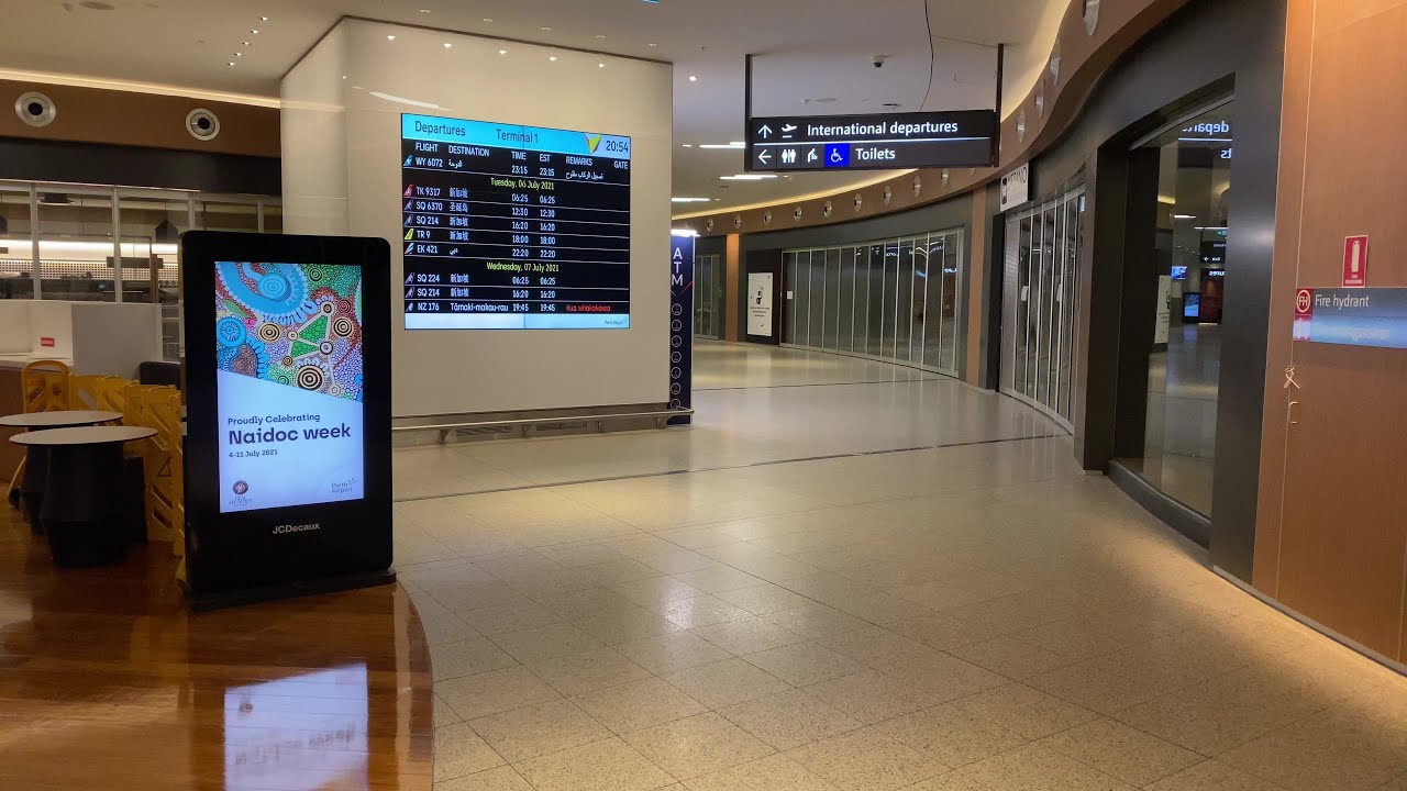 [4K] Walking in Perth Airport - Nearly Empty International Terminal
