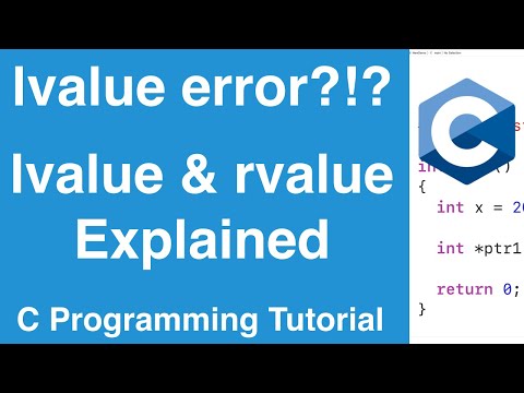 Vídeo: Què és rvalue i lvalue en c++?
