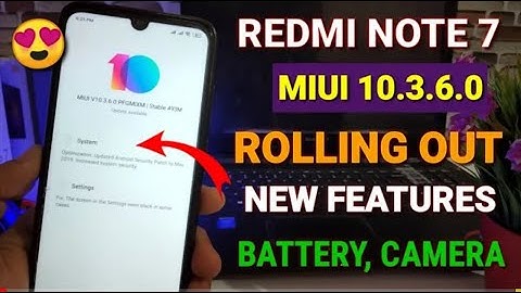 Redmi note 7 Miui 10.3.6.0 New update | New features | Miui 10.3.6.0 for Redmi note 7 new update ||