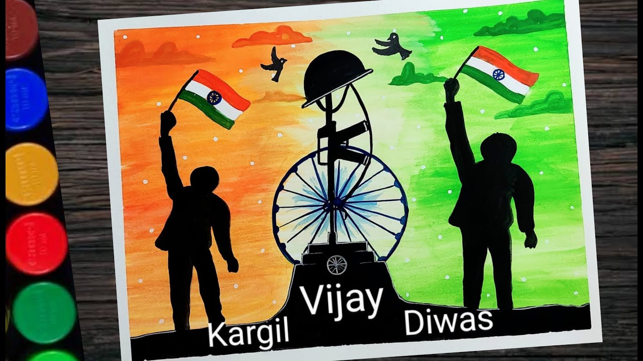 Free Vector | Hand drawn kargil vijay diwas illustration