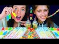 ASMR RAINBOW DESSERTS, NERDS ROPE, CANDY BUTTONS RACE, SQUEEZE SMARTIES, SPLASH-N-LIK