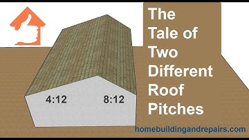 How To Calculate The Ridge Height And Rafter Span On A Gable Roof With Two Different Pitches