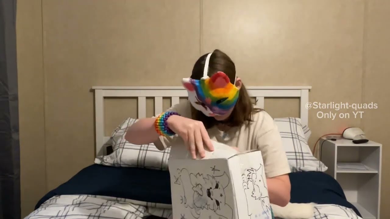 Unboxed my new mask with me🤩.thank you so much BumbleDakooStudid for the mask it is worth every cent