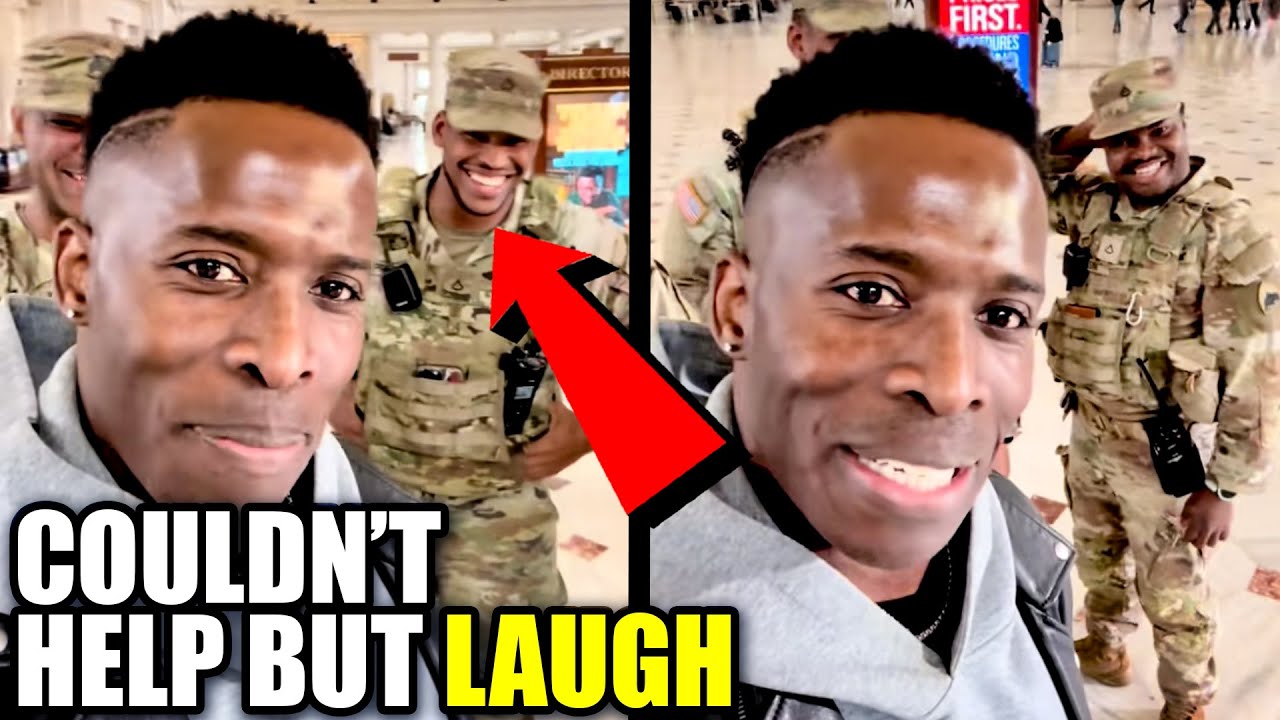 National Guard CRACK UP Laughing While Comedian Disses Trump