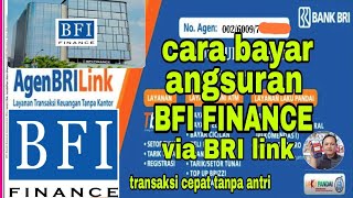 cara bayar angsuran BFI finance via BRI link