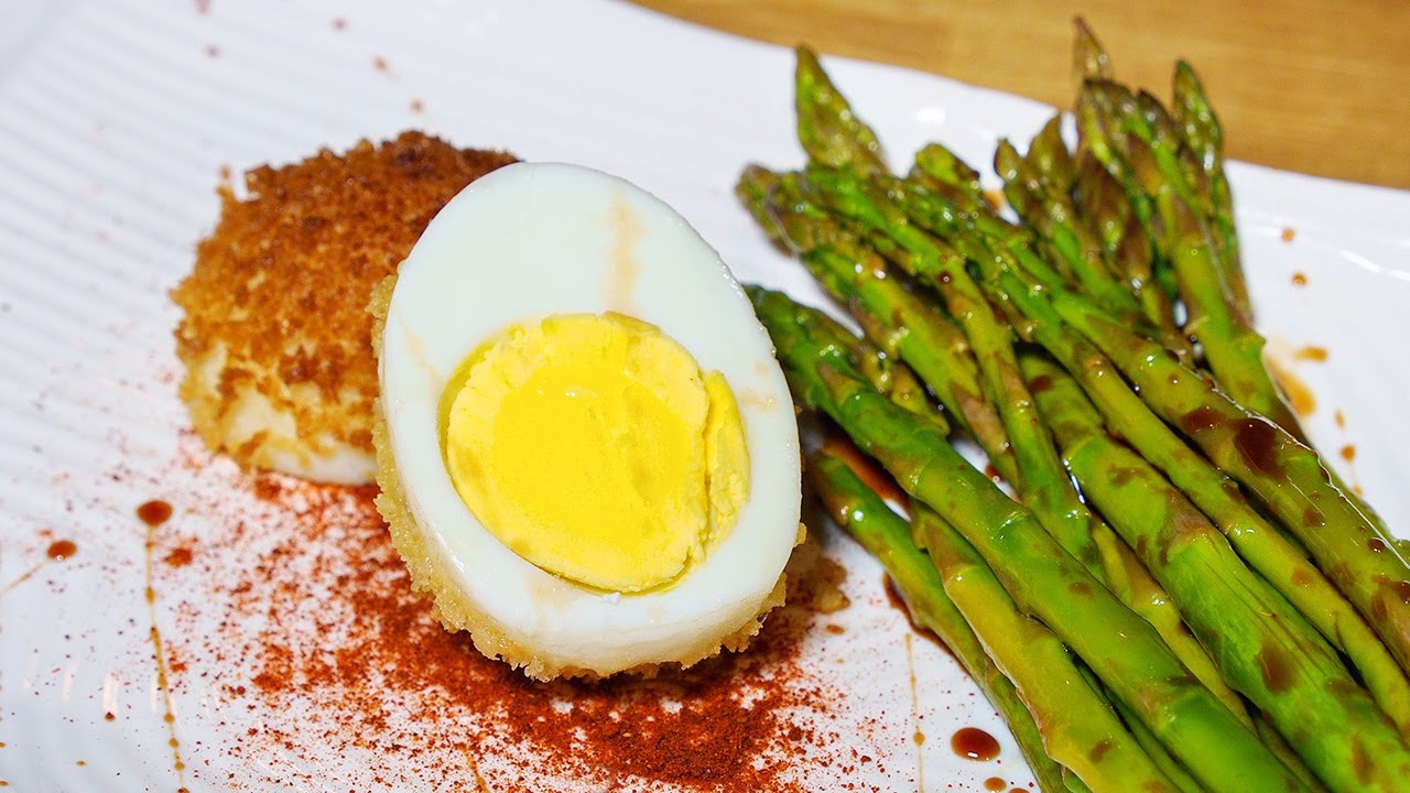 Smoked Asparagus and Panko Crusted Eggs YouTube