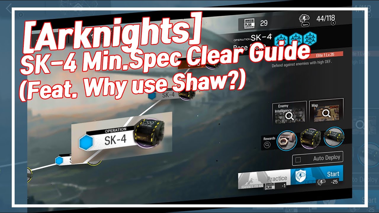 [Arknights] SK-4 Min.Spec Clear Guide (no Shaw)