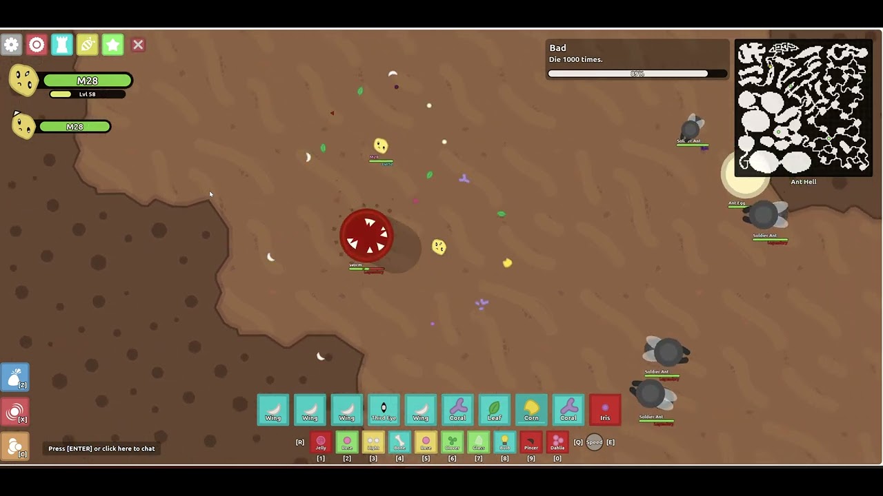 every body is m28 /anthell p3/ florr.io