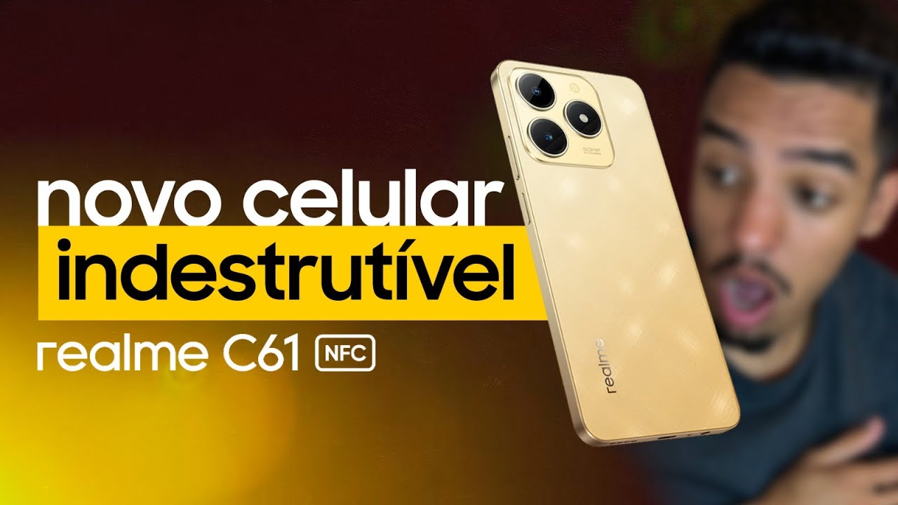 NOVO CELULAR INDESTRUTÍVEL? REALME C61 - YouTube