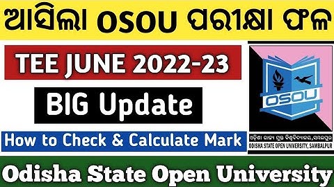 OSOU Result 2022 |OSOU Result 2022 1st Semester| OSOU 1st Semester Result |OSOU Term End Examination