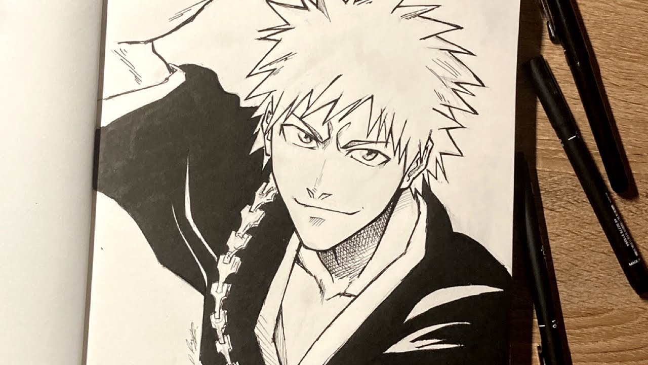 PUPU on X: Ichigo kurosaki #drawing #drawings #anime #traditional