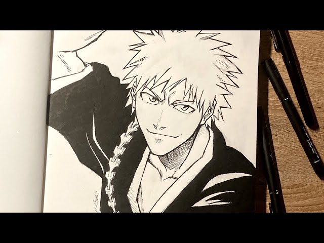 Speed Drawing Manga - Ichigo Kurosaki of Bleach 