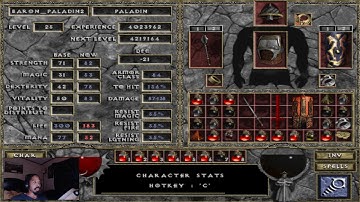 Continuing! Diablo "The Hell" Mod v1.207 Paladin Single Player (Purgatory) Playthrough Part 03