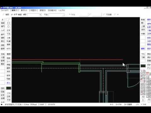 21 建築cad2級 Jw Cad 平面図 3枚引き戸 Youtube