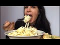 ASMR | FETTUCCINE ALFREDO PASTA (NO TALKING) | EATING SOUNDS